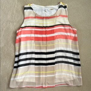 Calvin Klein Pink and Black Sleeveless Tank Top